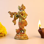 Brass Small Krishna Idol - Abhimantrit