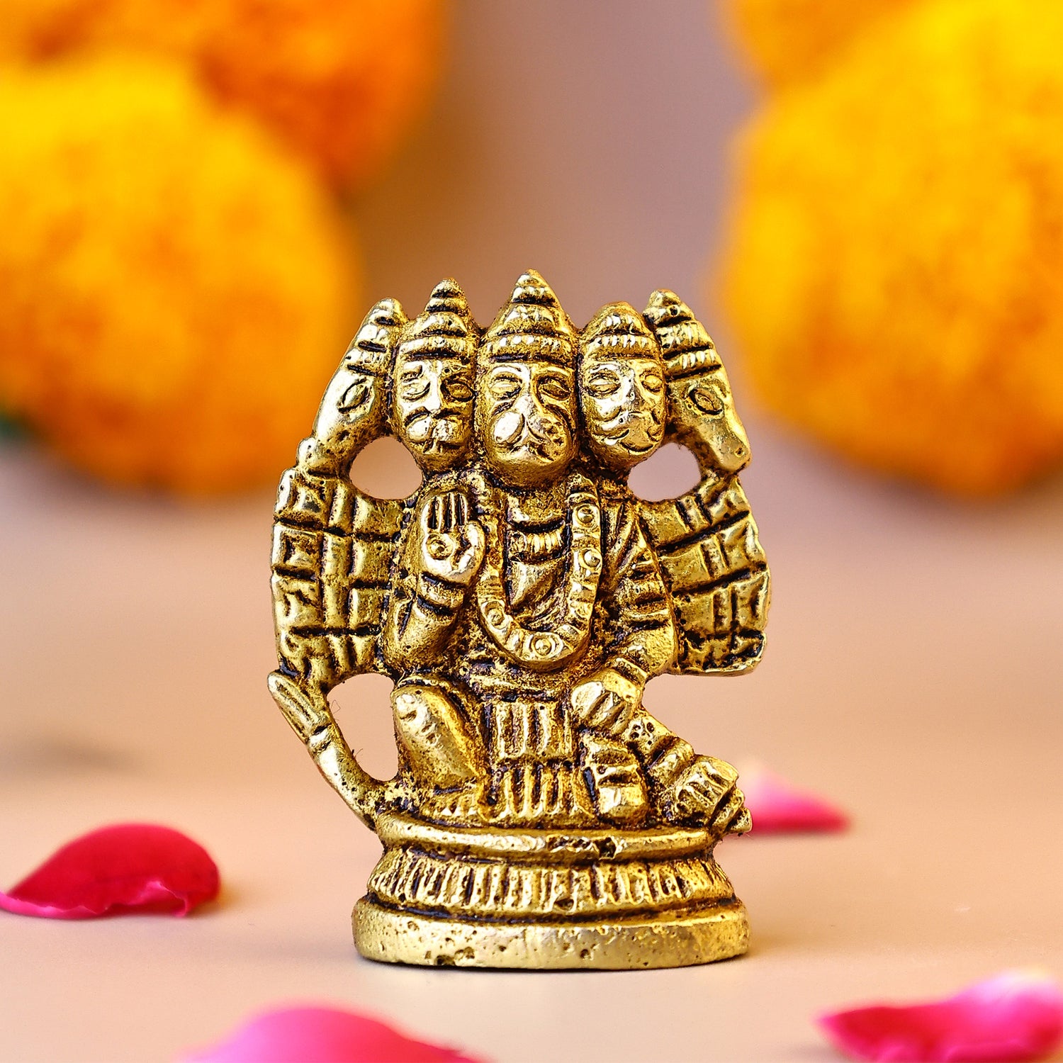Brass Panchmukhi Hanuman Ji - Abhimantrit