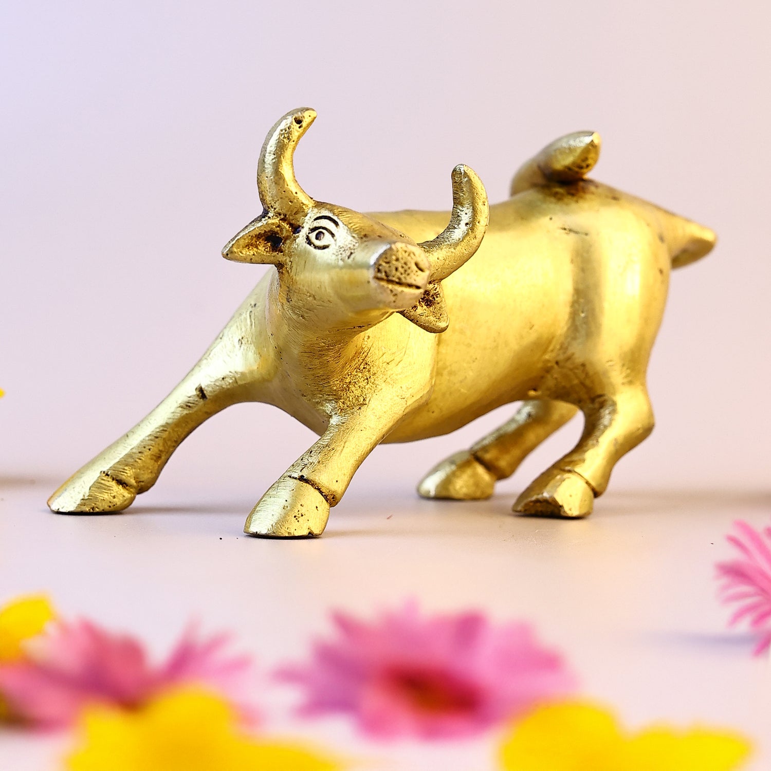 Brass Kamdhenu Cow Plain - Abhimantrit