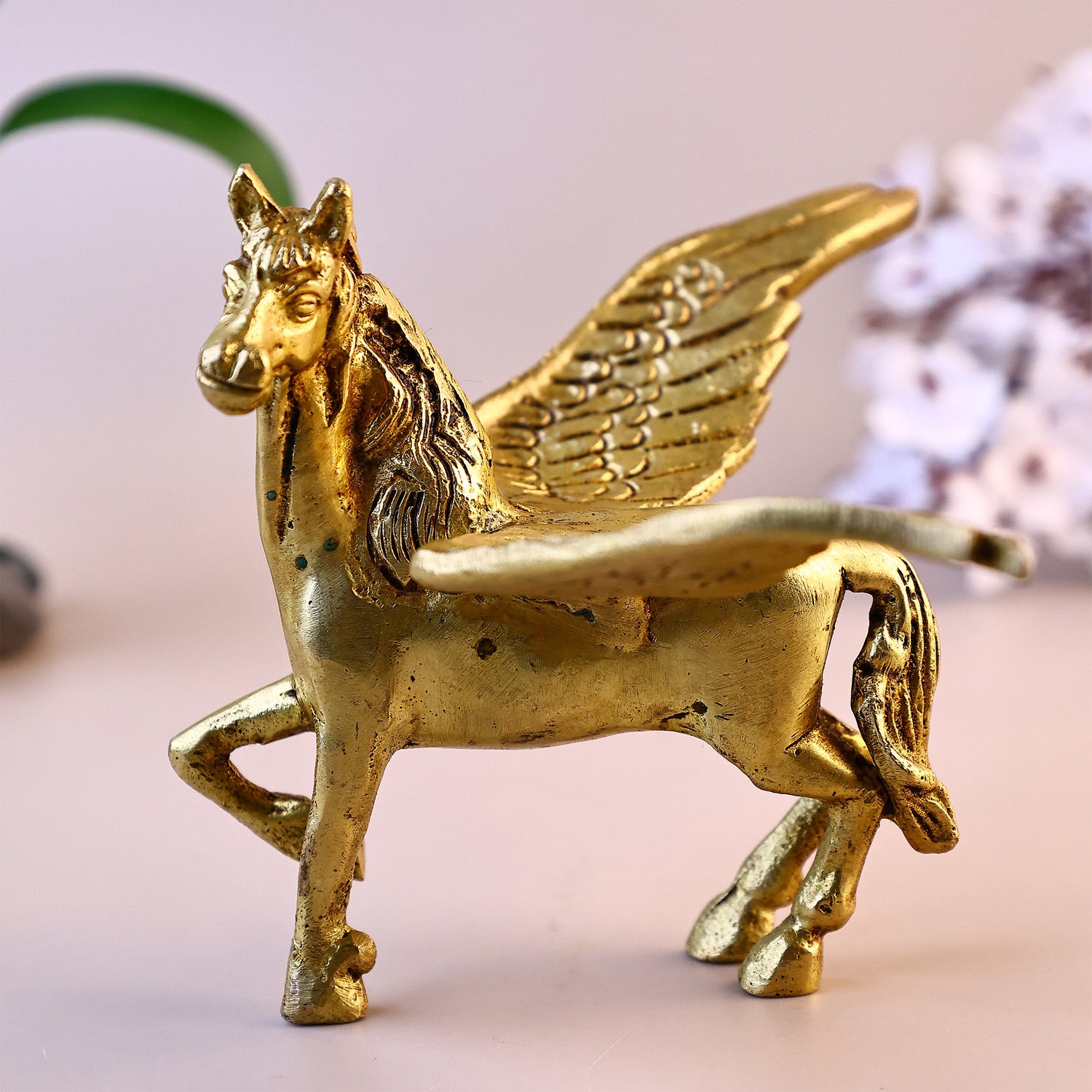 Brass Flying Horse - Abhimantrit