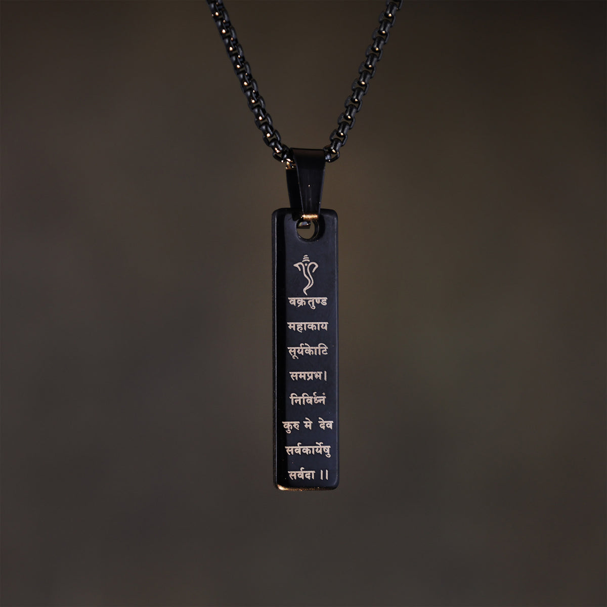 Ganesh Mantra Pendant (IGP Plating) - Abhimantrit