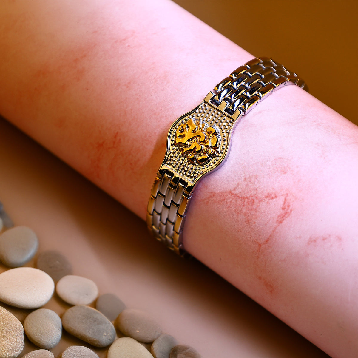 Shree Ganesh: IGP Gold & Silver Plating Bracelet - Abhimantrit