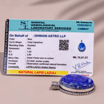 Lapis Lazuli Oval Stone Pendant - Abhimantrit & Certifiefd