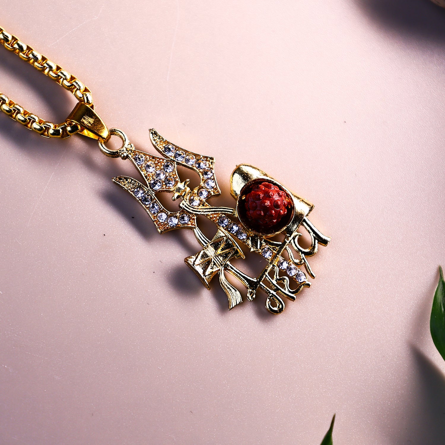 Mahadev Trishul with Damru & Rudraksha Blessing & Protection Pendant – Abhimantrit