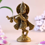 Brass Krishna Statue - Abhimantrit