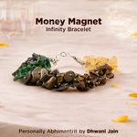 Natural Money Magnet Infinity Bracelet for Wealth, Prosperity & Success