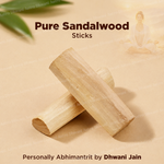 Natural Sandalwood Sticks (Chandan Wood) | 100% Pure Lab Tested | For Puja, Tilak, Meditation & Skincare | Set Of 2