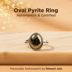 Pyrite Ovel Ring Abhimantrit Certified