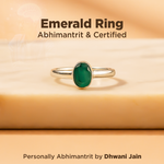 Develop Sharp Intellect and Enhance Growth Opportunities: Panna (Real Emerald) Ring - Abhimantrit & Certified
