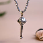 Silver Hanuman Ji Gada Pendant ( Blessings & Protection)- Abhimantrit