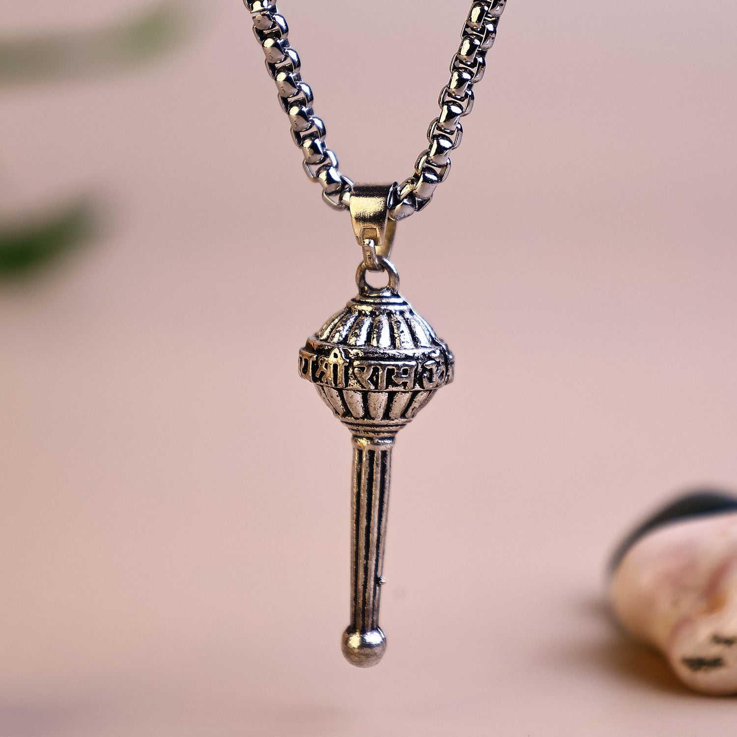 Silver Hanuman Ji Gada Pendant ( Blessings & Protection)- Abhimantrit