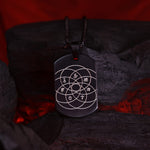Black Seven Chakra Chain: IGP Plating Pendant - Abhimantrit