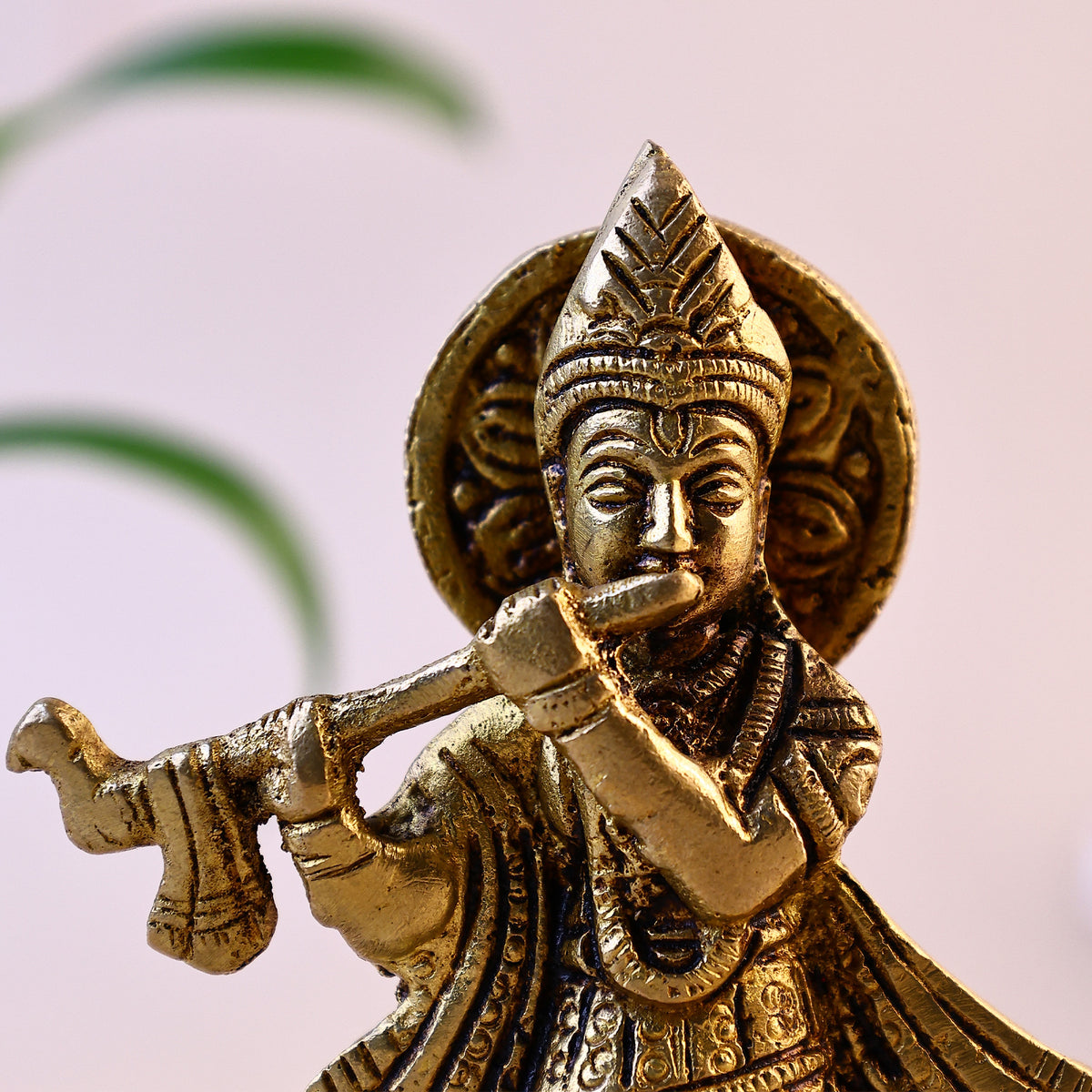 Brass Krishna Statue - Abhimantrit