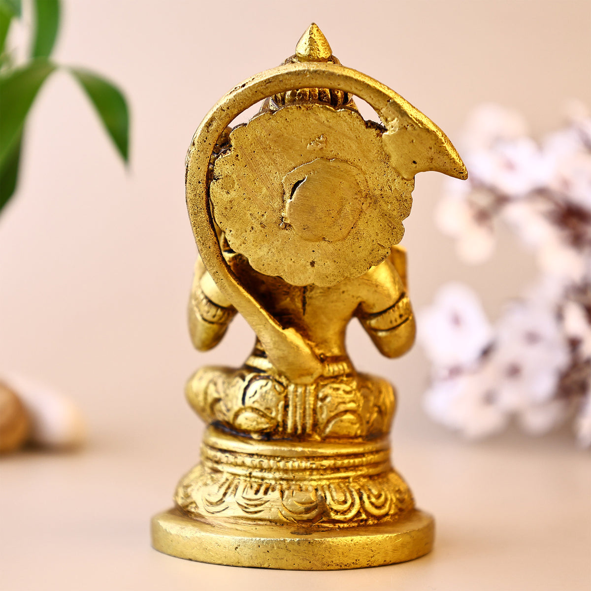Brass Hanuman Ji Idol Sitting - Abhimantrit