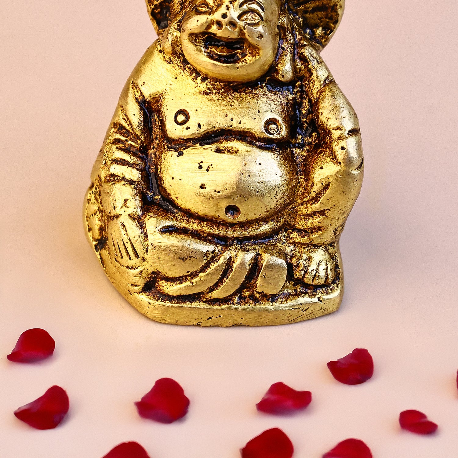 Brass Laughing Buddha with Umbrella – Abhimantrit