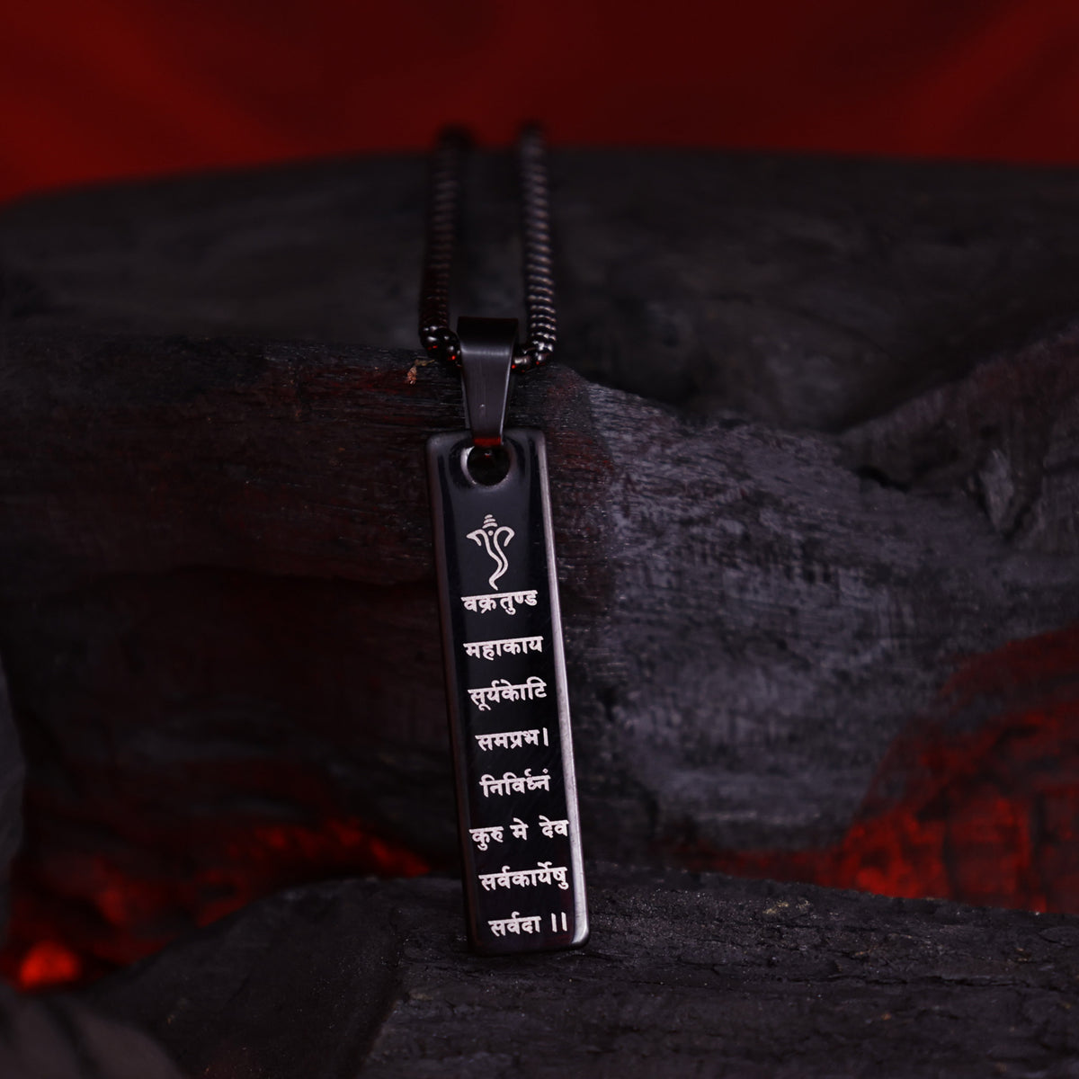 Ganesh Mantra Pendant (IGP Plating) - Abhimantrit