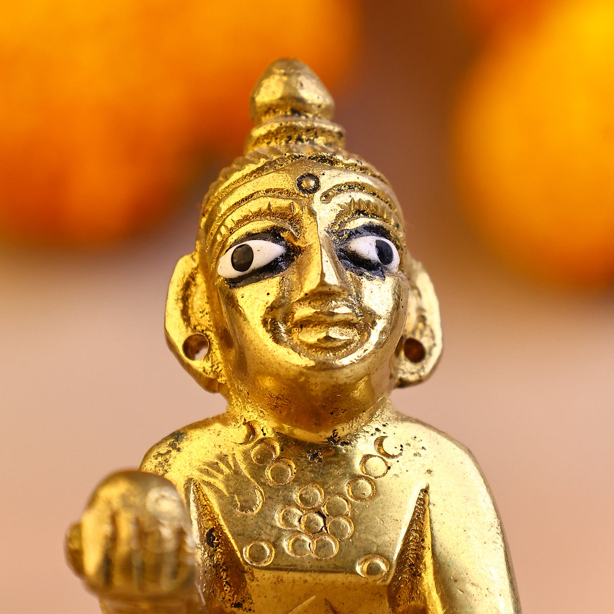 Brass Laddu Gopal Idol - Abhimantrit