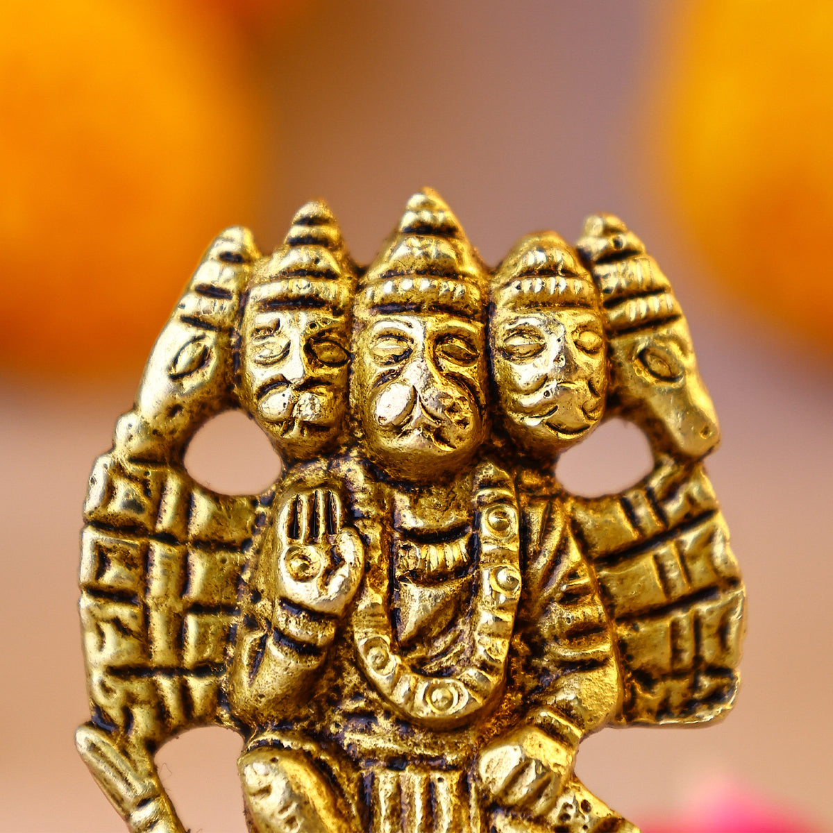 Brass Panchmukhi Hanuman Ji - Abhimantrit