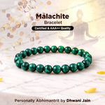 Malachite Bracelet (Abhimantrit) for Protection & Healing