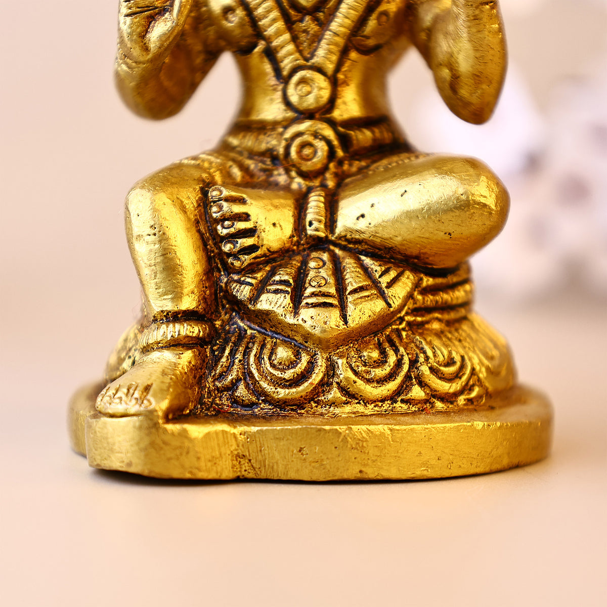 Brass Hanuman Ji Idol Sitting - Abhimantrit