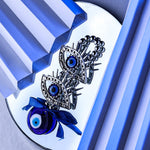 2 Eyelash with Evil Eye Hanging - Abhimantrit