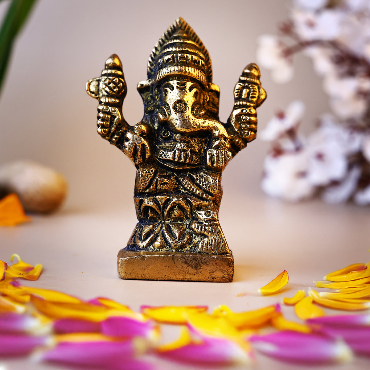 Pure Brass Shree Ganesha Idol - Abhimantrit
