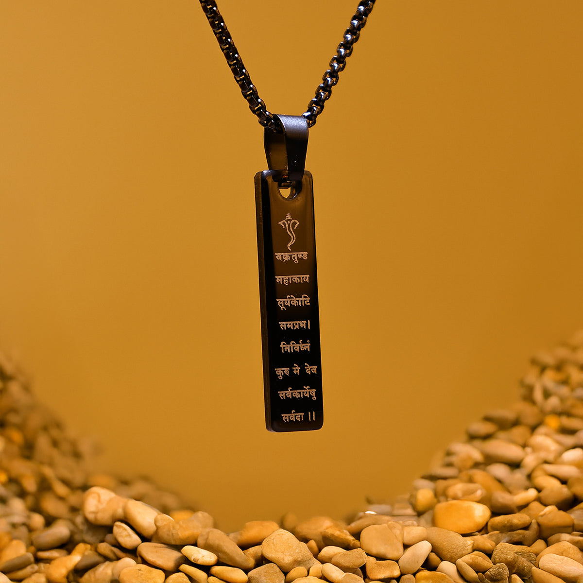 Ganesh Mantra Pendant (IGP Plating) - Abhimantrit