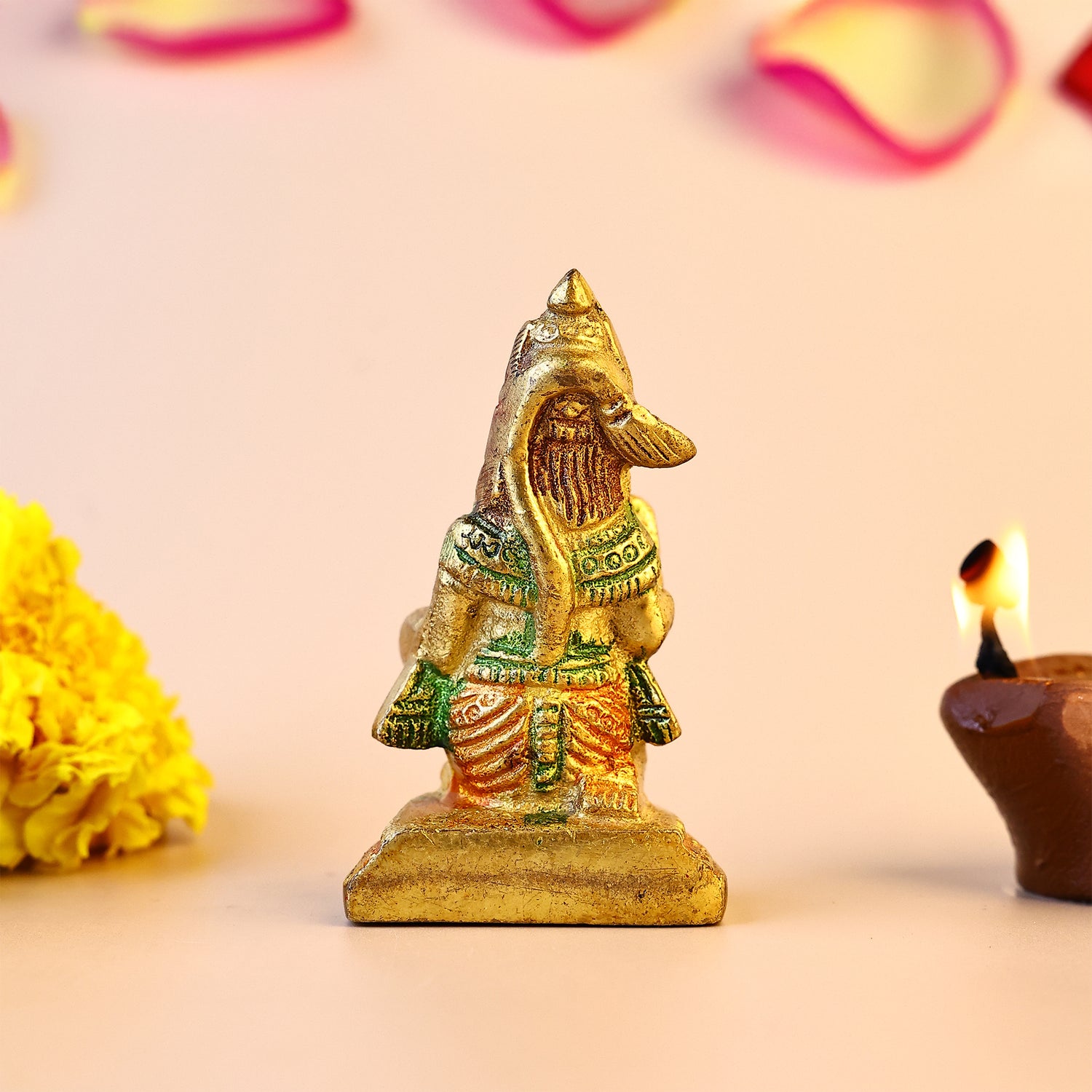 Brass Hanuman Ji Sitting Idol - Abhimantrit
