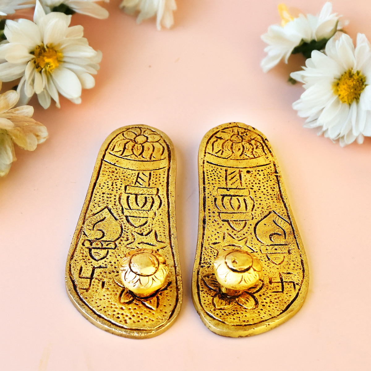 Brass Charan Paduka (Khadau) - Abhimantrit