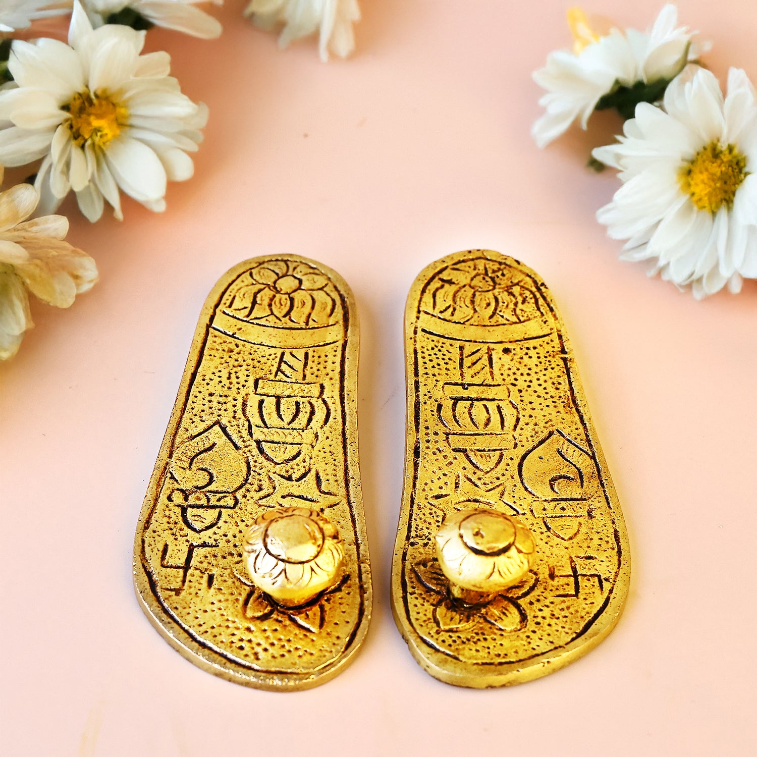 Brass Charan Paduka (Khadau) - Abhimantrit