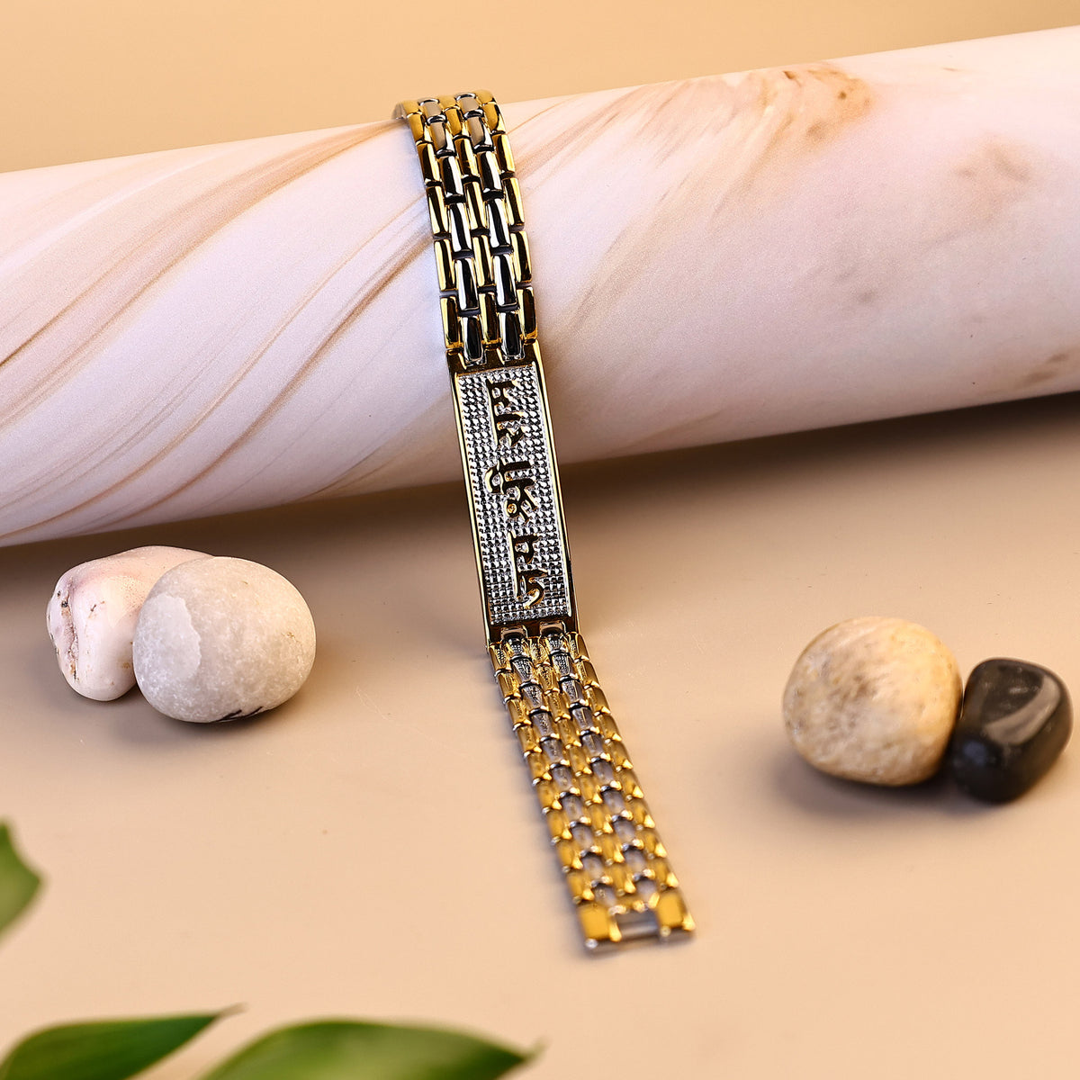 Jai Shree Ram: IGP Gold & Silver Plating Bracelet - Abhimantrit