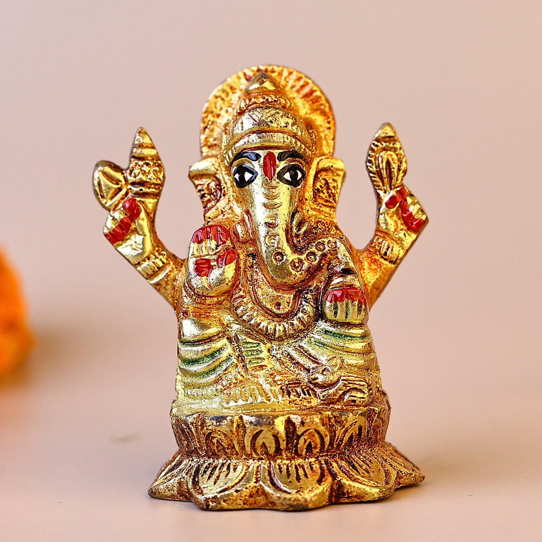 Brass Ganesha Idol - Abhimantrit
