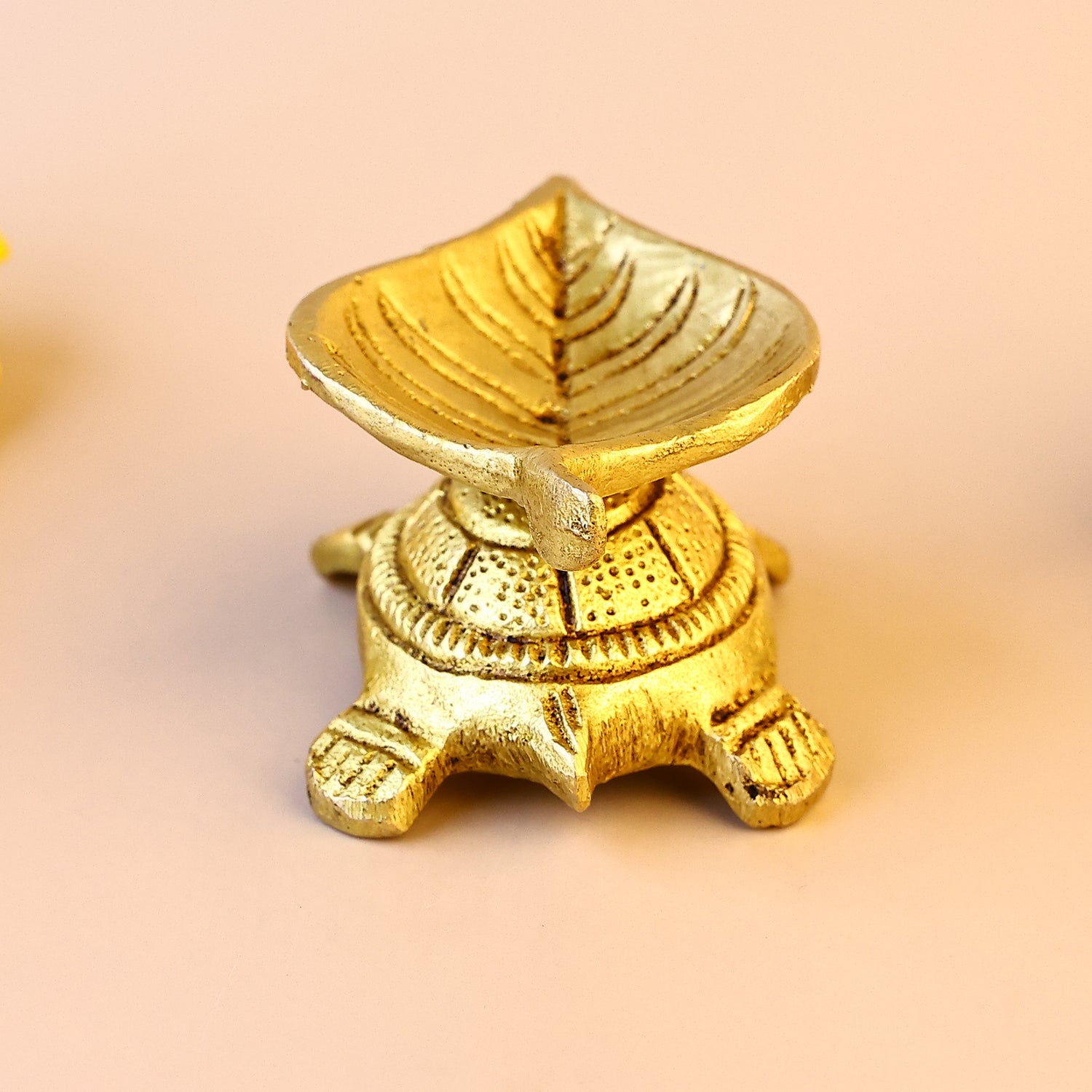 Brass Tortoise Diya - Abhimantrit