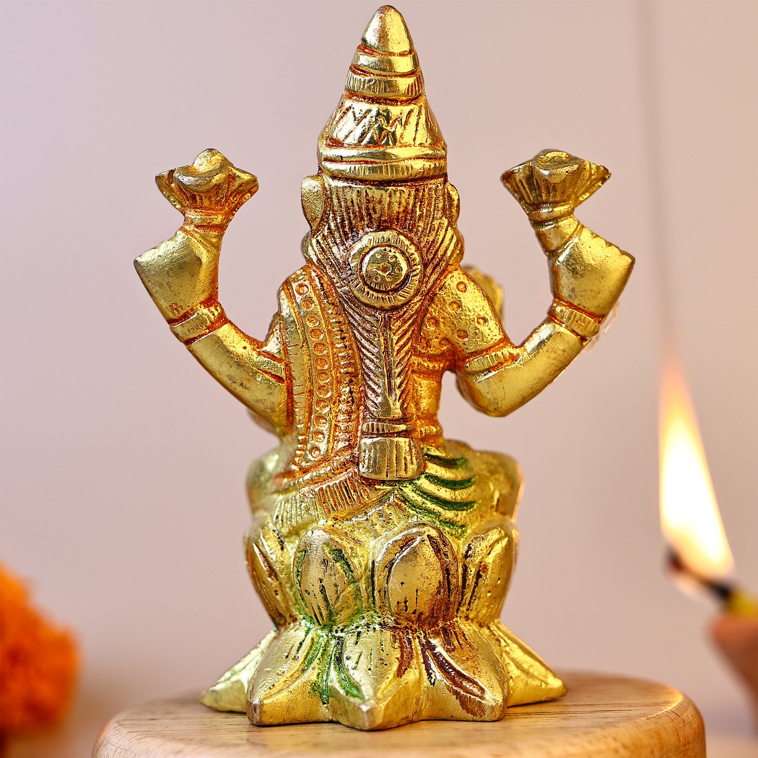 Brass Laxmi Idol - Abhimantrit