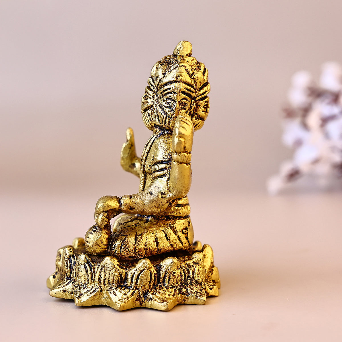 Brass Lord Brahma Ji Sculpture - Abhimantrit