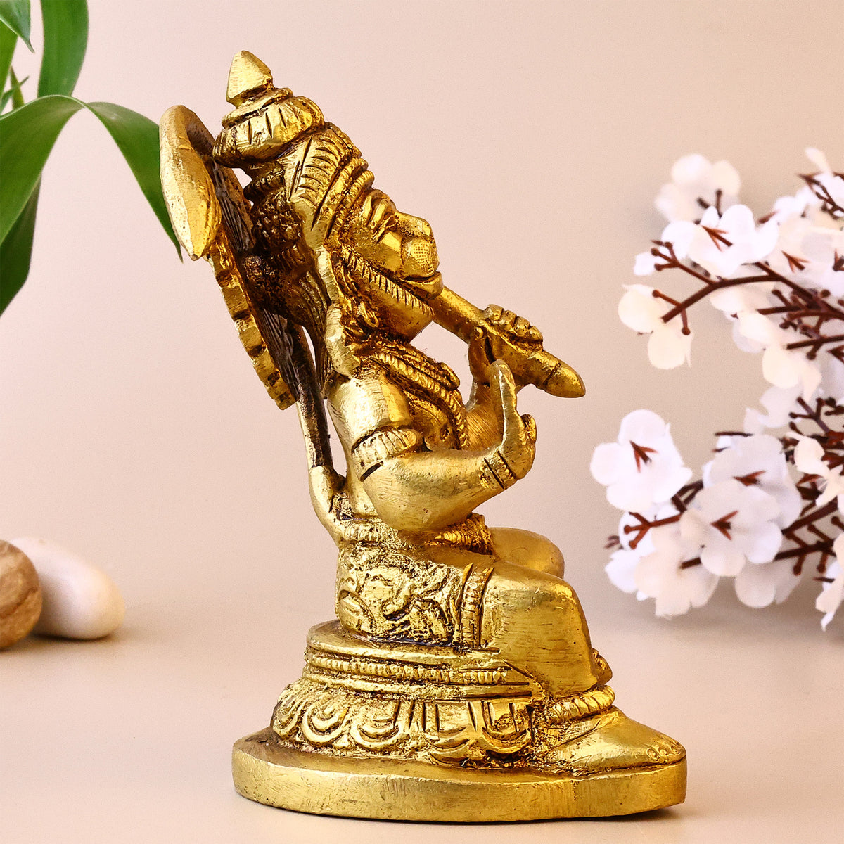 Brass Hanuman Ji Idol Sitting - Abhimantrit