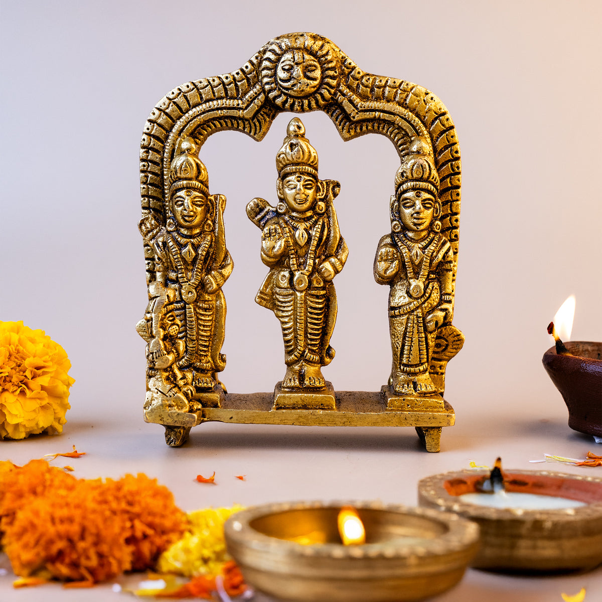 Brass Ram Darbar Murti - Abhimantrit