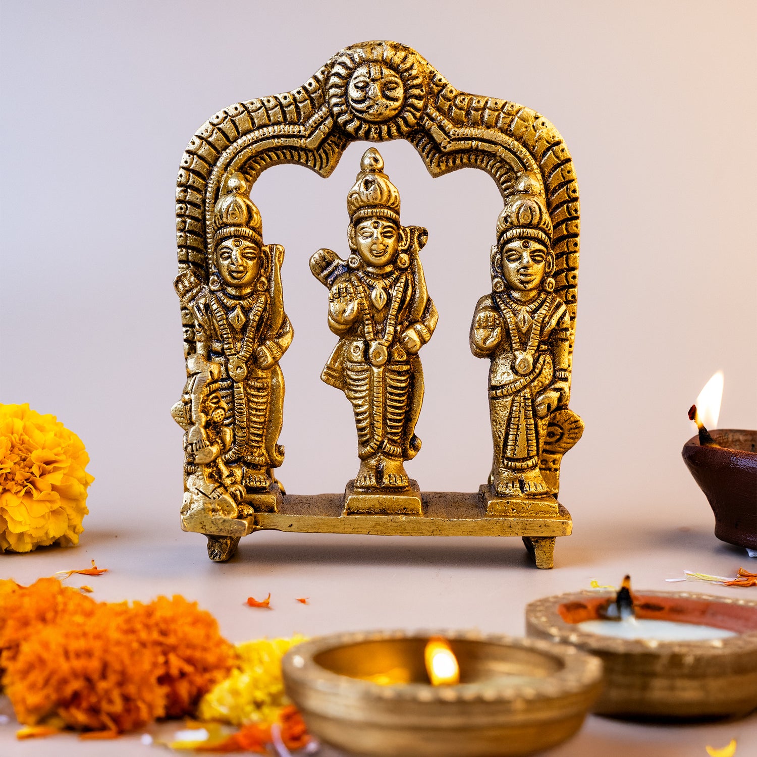Brass Ram Darbar Murti - Abhimantrit