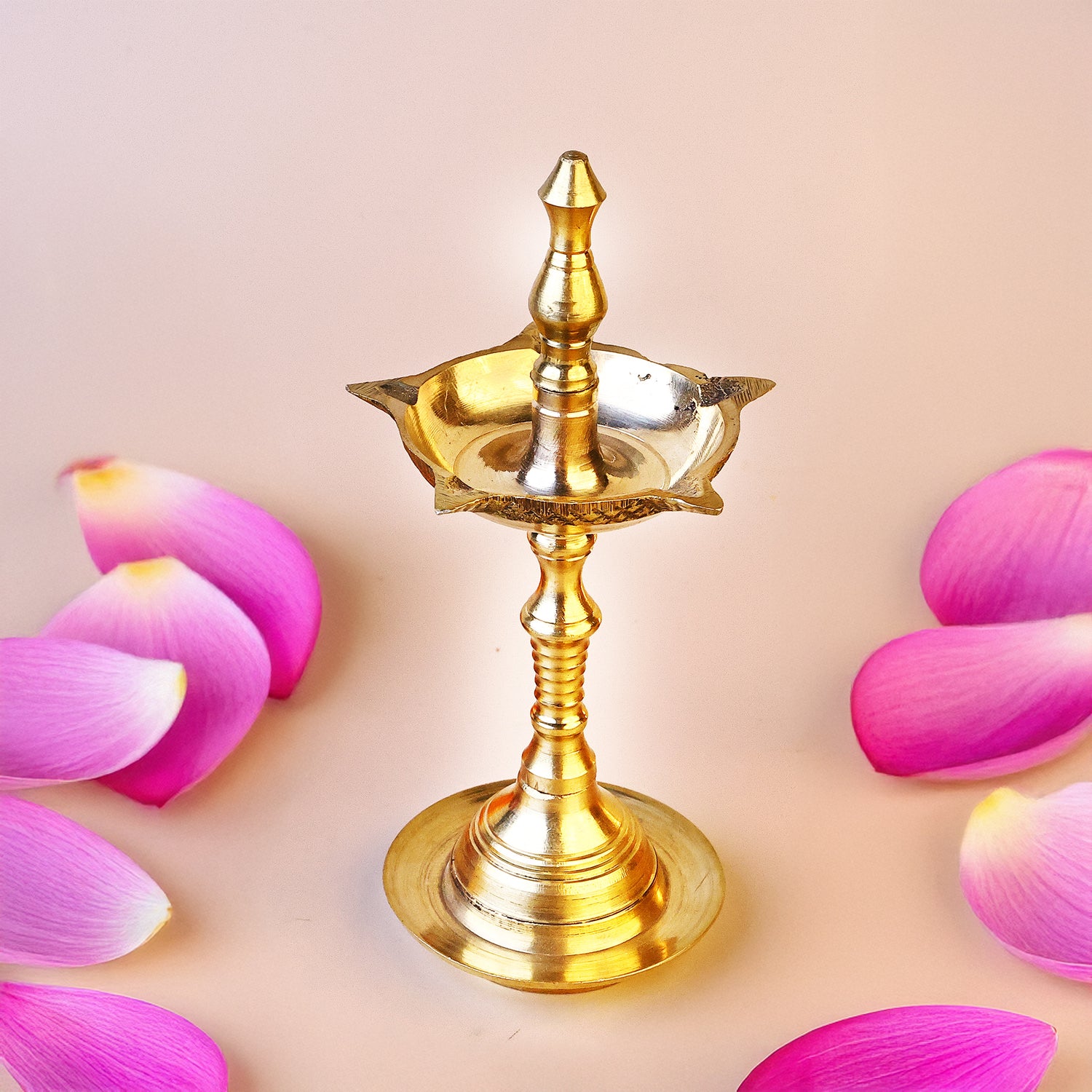 Brass Lotus Diya - Abhimantrit