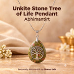 Unkite Stone Tree of Life Pendant for Ancestral Connection & Energy Balance – Abhimantrit & Certified