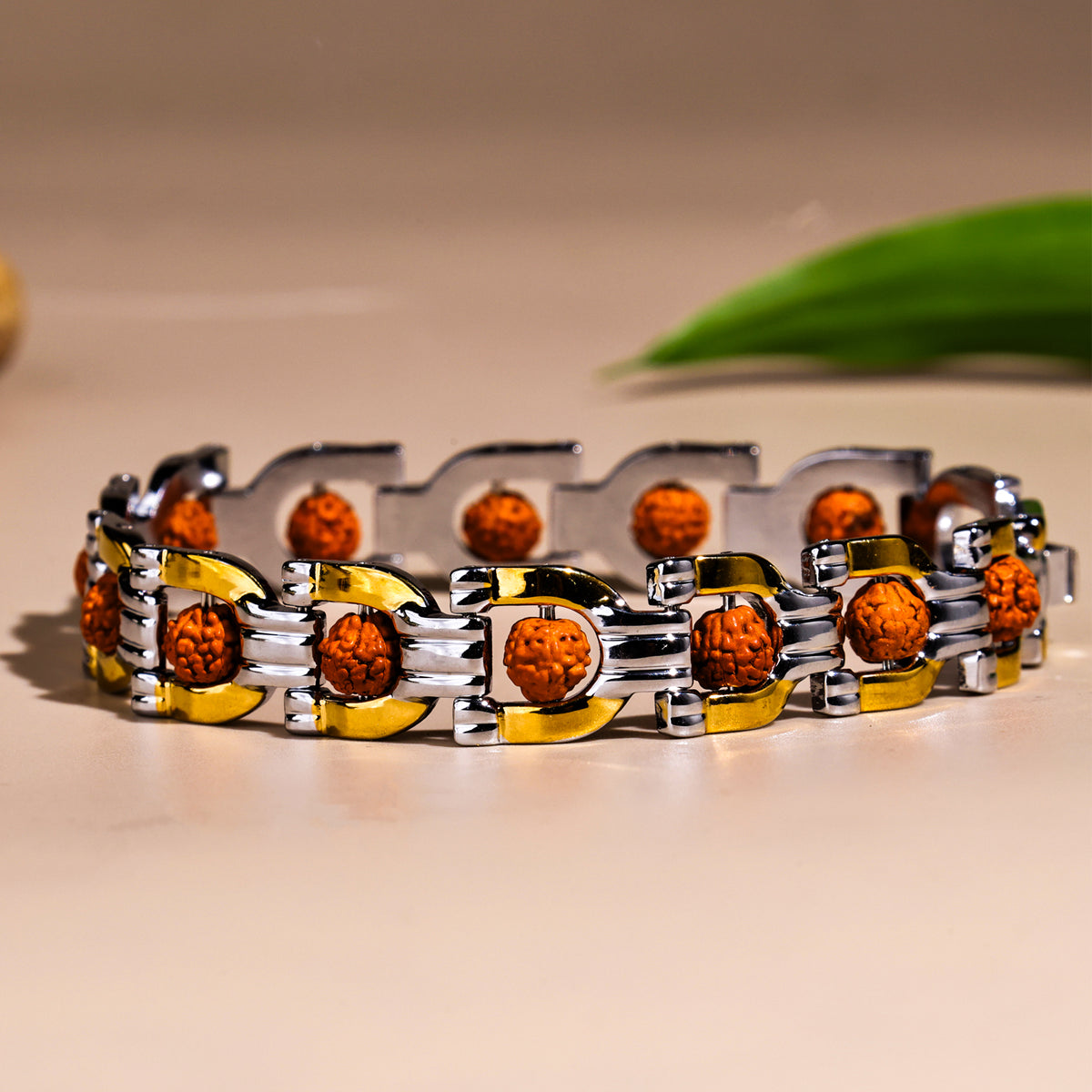PanchMukhi Rudraksha Bracelet (IGP Gold & Silver Plating) – Abhimantrit