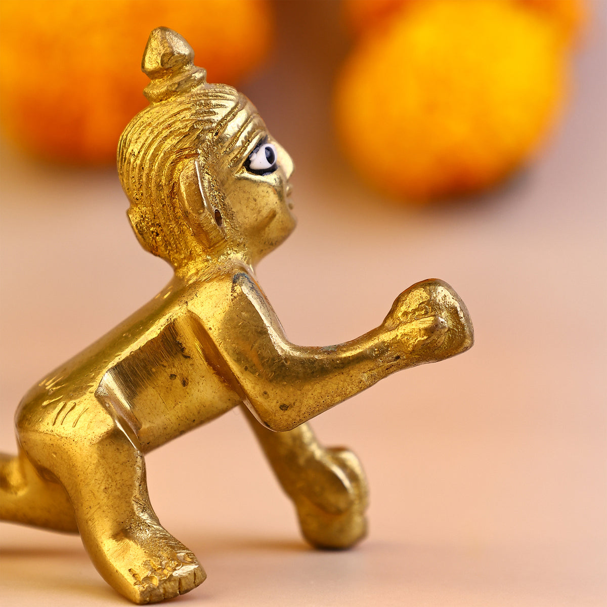 Brass Laddu Gopal Idol - Abhimantrit