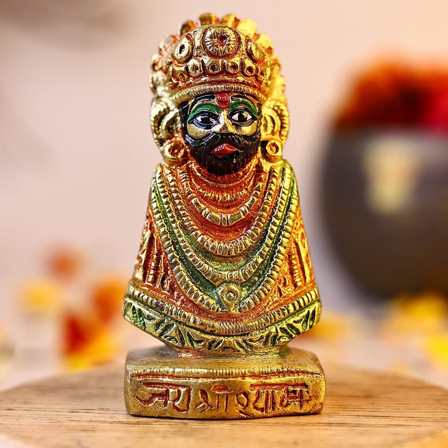 Brass Khatu Shyam Ji Idol - Abhimantrit
