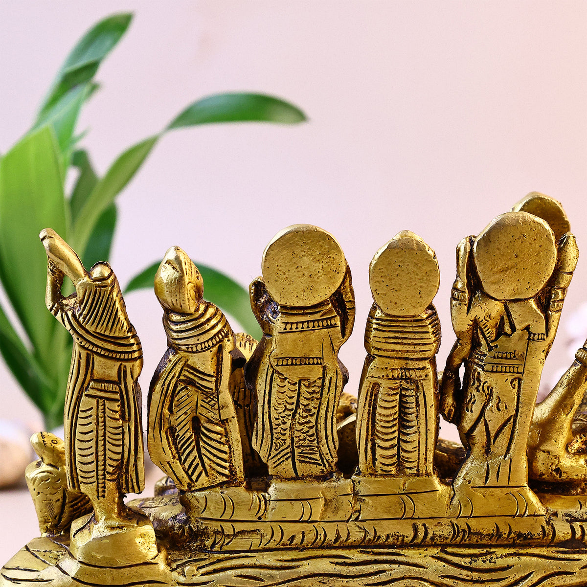 Brass Lord Vishnu Bhagwan Resting on Shesnag - Abhimantrit