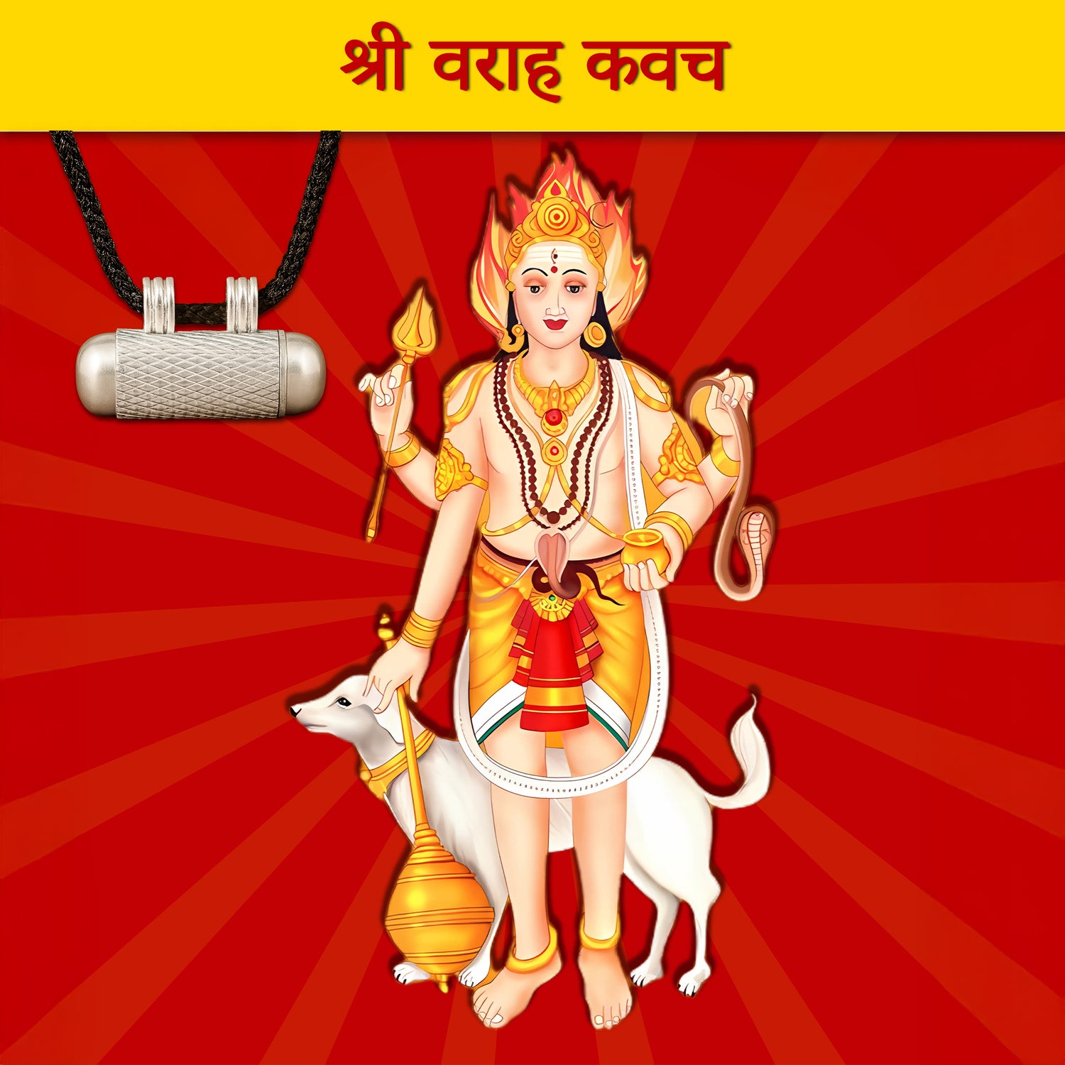 Shri Varaha Kavach (Pure Silver Tabeej)