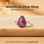Amethyst Pear Ring