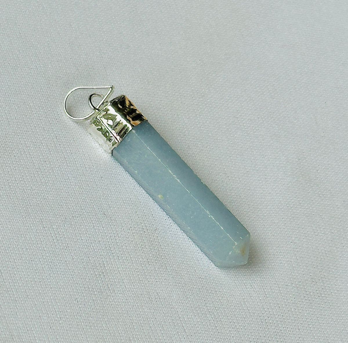 Angelite Pencil Pendant - Abhimantrit & Certified
