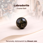 Natural Labradorite Crystal Ball Abhimantrit Certified