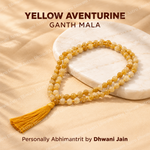 Yellow Aventurine Ganth Mala Japa Mala ,Meditation Puja Spiritual Practice