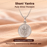 Shani Yantra (Pure Silver) Pendant - Abhimantrit